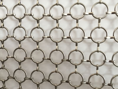 Ring mesh curtain is made by thousands of metal rings and hooks.