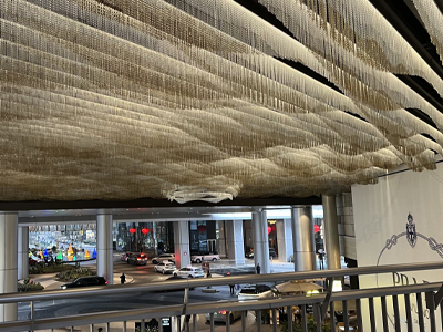 Chain link curtain used for shopping mall ceiling decoration
