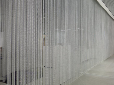 Chain link curtain used for wall decoration