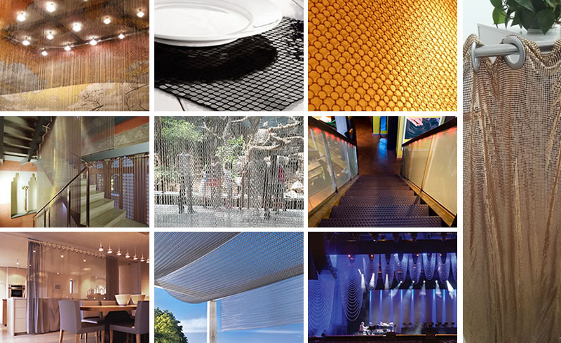 Ten pictures about various types metal curtain for different applications.